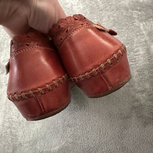 Pikolinos Puerto Vallarta Closed Toe Sandals Shoes Red Leather 41 US 10.5 11 - Picture 7 of 8